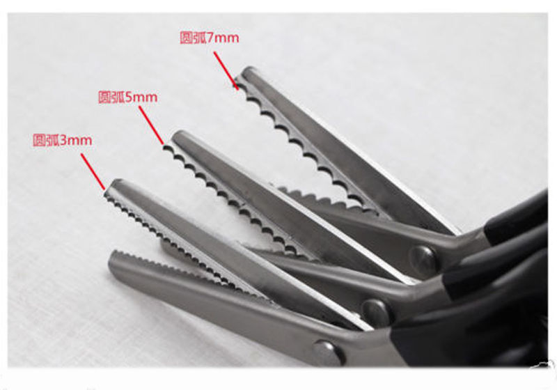 Fabric Decorative Edge Pinking Shears Scissors In Box Large Scallop cut 3 5 7mm eBay