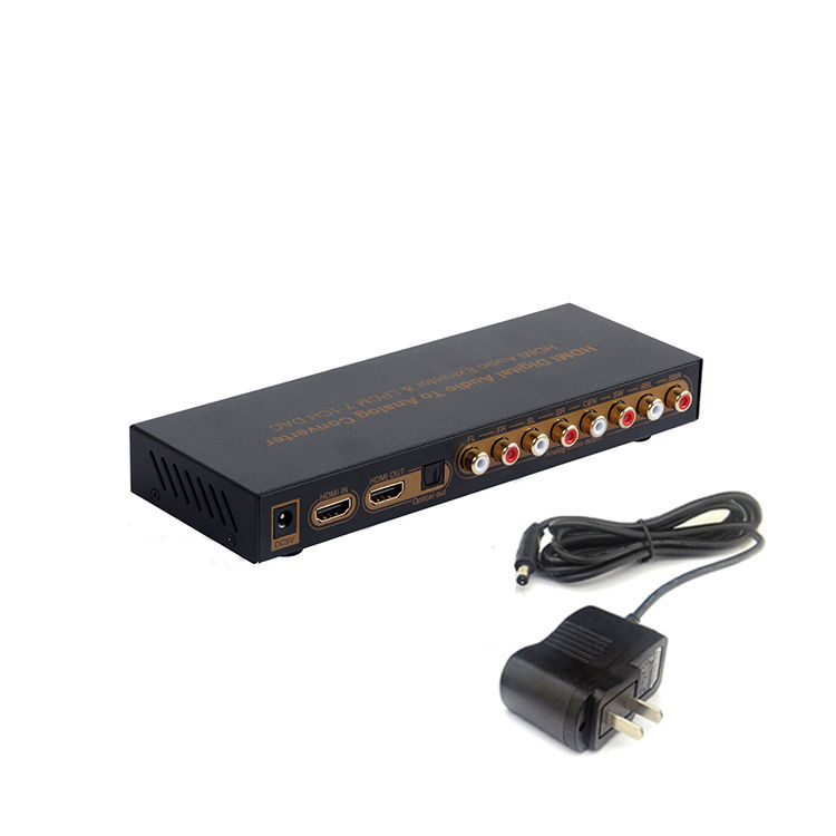 HDMI to HDMI + Digital Audio To Analog Converter LPCM 7.1CH DAC Audio