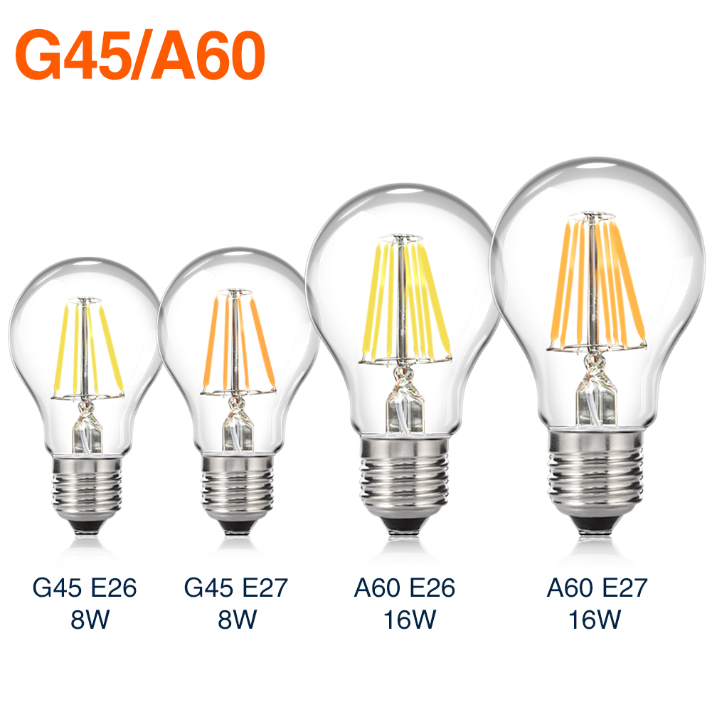 e14 e27 e26 retro filament led bulb dimmable light novel edison desk ...