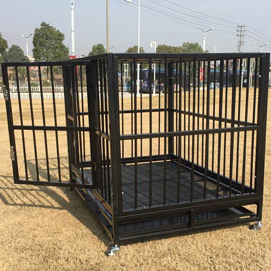 XXL 42" Dog Crate Kennel Heavy Duty Pet Cage Playpen w/ Metal Tray