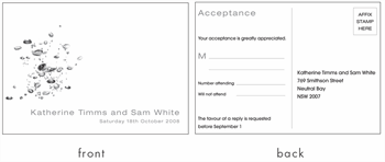 RSVP card