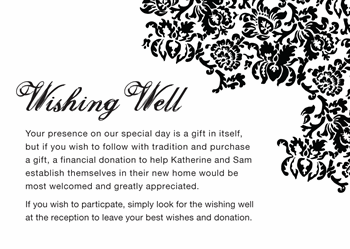 Wishing well card