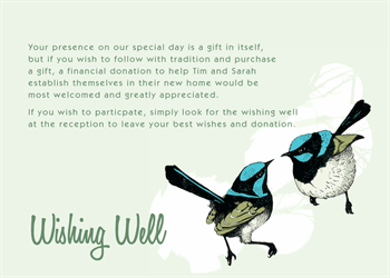 Wishing well card