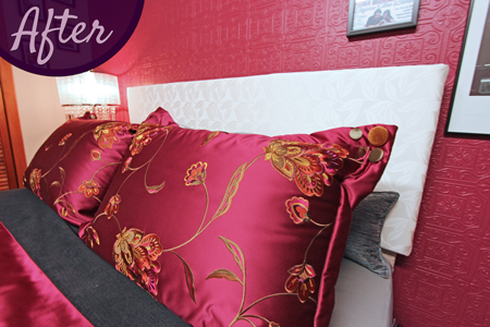 Pink Floral Bed Pillows by Sensational SEAMS in Bowmanville, ON - Room of the Month July 2018