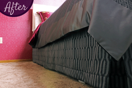 Custom Bedskirt Design by Sensational SEAMS in Bowmanville, ON - Room of the Month July 2018