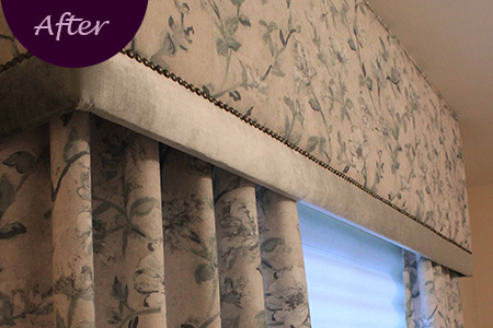 Floral Print Window Box Valance, Curtains by Sensational SEAMS in Oshawa, ON - Room of the Month February 2019