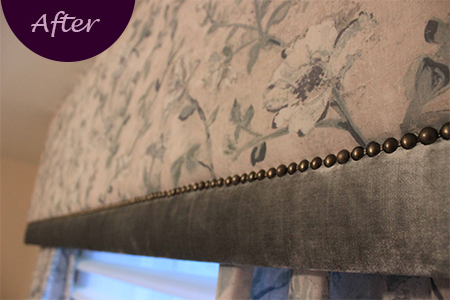 Grey and White WIndow Valance by Sensational SEAMS in Oshawa, ON - Room of the Month February 2019