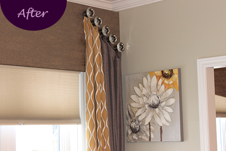 Modern Tassels for Window Valance by Sensational SEAMS in Newcastle, ON - Room of the Month June 2019