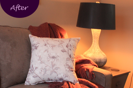 Floral Sofa Pillows by Sensational SEAMS in Newcastle, ON - Room of the Month June 2019