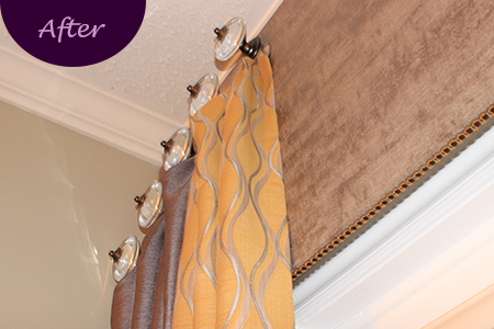Cornice Box, Window Curtains by Sensational SEAMS in Newcastle, ON - Room of the Month June 2019