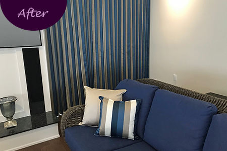 Custom Cushions by Sensational SEAMS in Newcastle, ON - Room of the Month July 2019