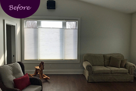 Automated Window Treatments by Sensational SEAMS in Newcastle, ON - Room of the Month July 2019