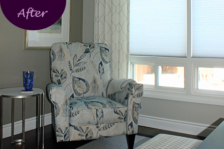 Automated Window Treatments by Sensational SEAMS in Newcastle, ON - Room of the Month August 2019