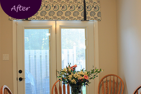 Custom Window Valances by Sensational SEAMS in Newcastle, ON - Room of the Month October 2019
