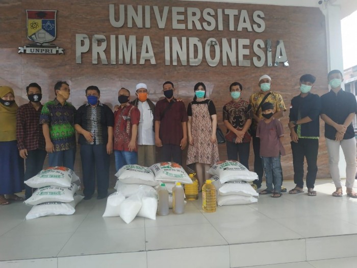 Peduli Covid 19, UNPRI Bagikan Sembako Ke Panti Asuhan