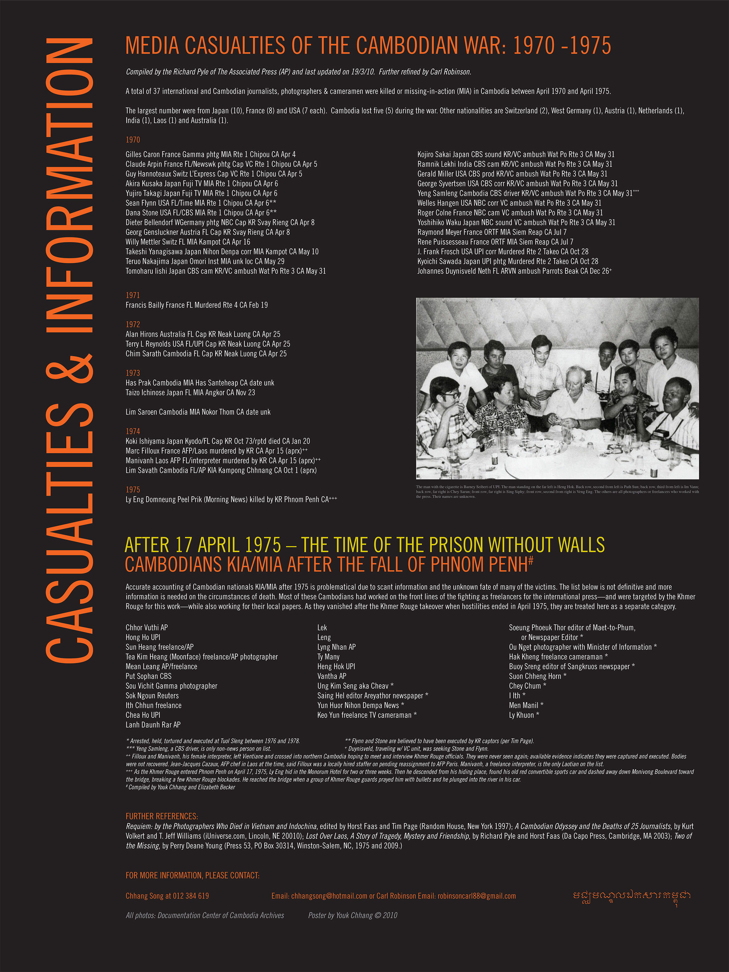 CAMBODIAN WAR: Casualties & Information (2010)
