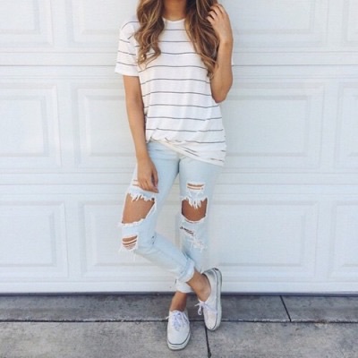 stripe outfit