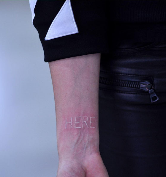 white tattoo