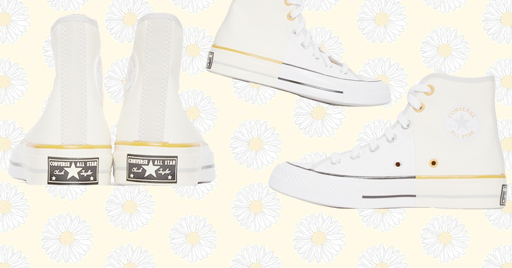 「 Reconstructed Chuck 70 拼接鞋款蜂蜜奶油小雛菊」拼色Converse
