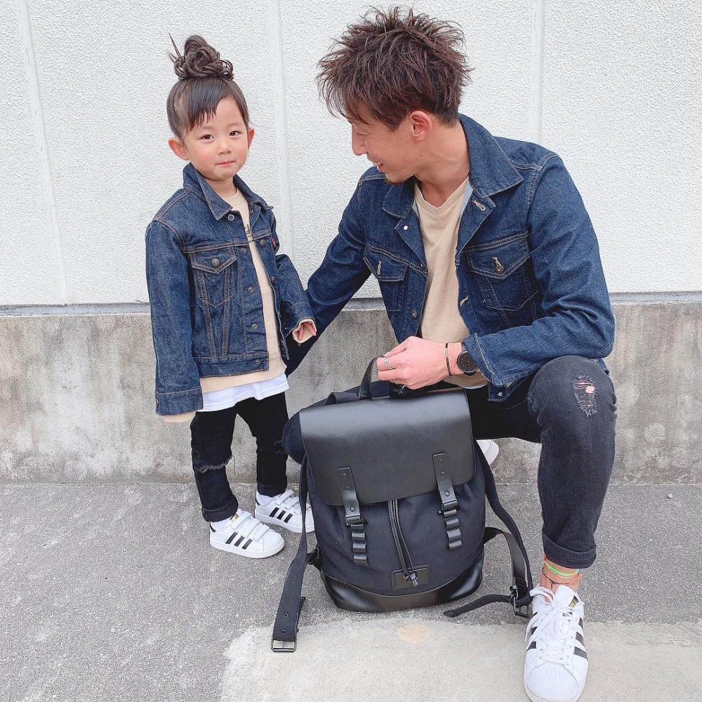 日本帥爸跟女兒「時尚穿搭IG」