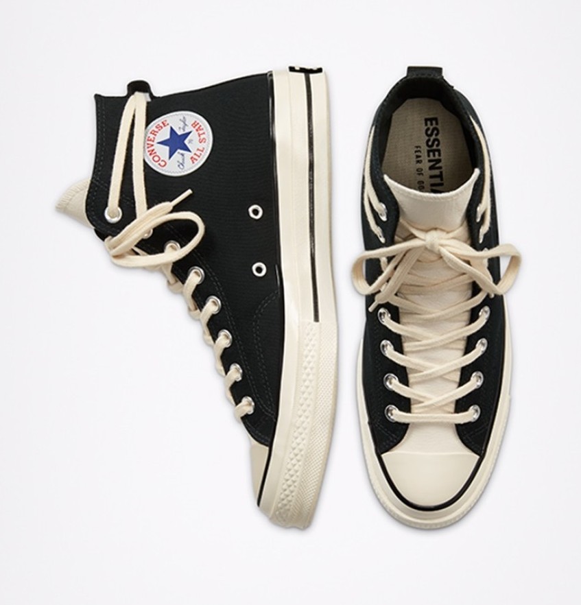 Converse帆布鞋「黑白配」Fear of God ESSENTIALS
