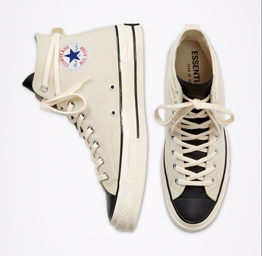Converse帆布鞋「黑白配」Fear of God ESSENTIALS