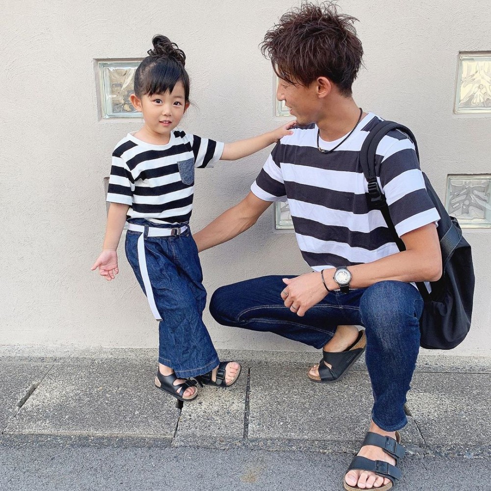 日本帥爸跟女兒「時尚穿搭IG」
