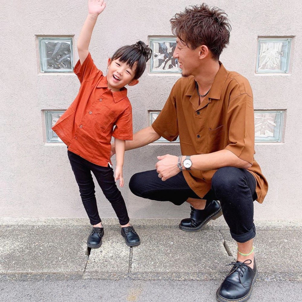 日本帥爸跟女兒「時尚穿搭IG」