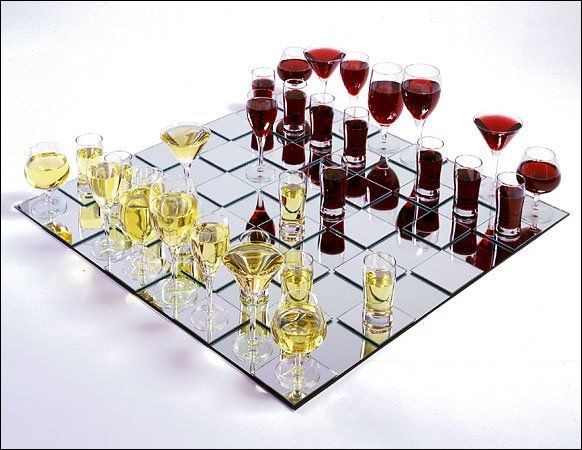 紅酒白酒西洋棋Shot Glass Chess Set
