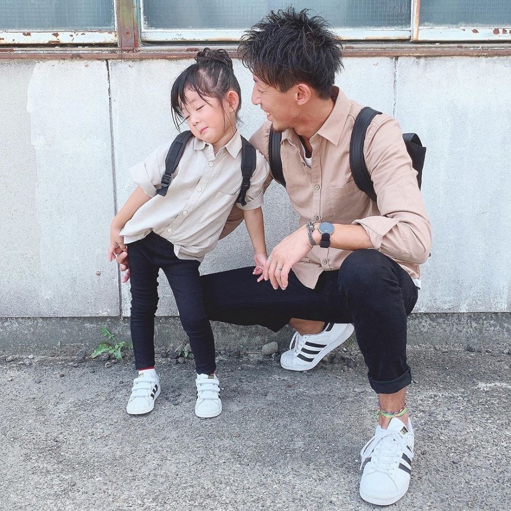 日本帥爸跟女兒「時尚穿搭IG」