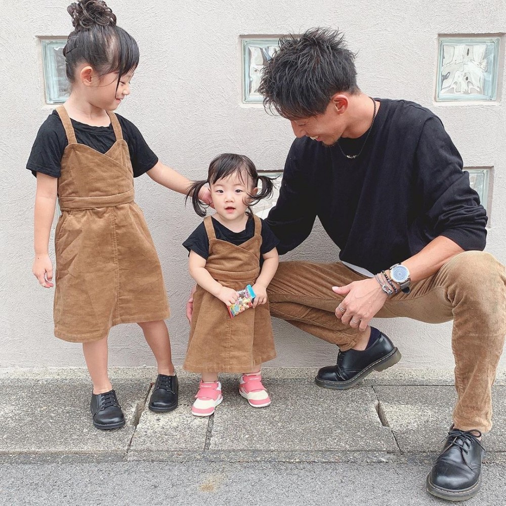 日本帥爸跟女兒「時尚穿搭IG」