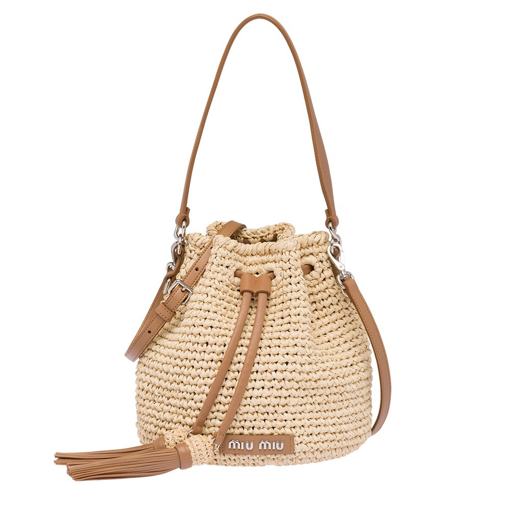 Miu Miu WOVEN BUCKET BAG WITH SHOULDER STRAP HK$ 10,300
