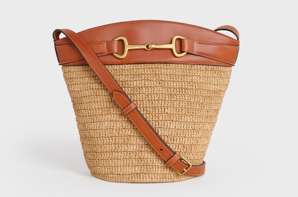 CELINE BUCKET CRÉCY IN RAFFIA AND CALFSKIN HK$ 13,500