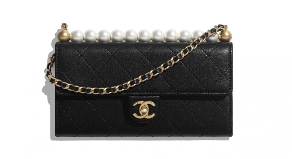 CHANEL 手袋 Maxi经典手袋, 颗粒压花小牛皮与金色金属, 黑— 精品| CHANEL 香奈儿