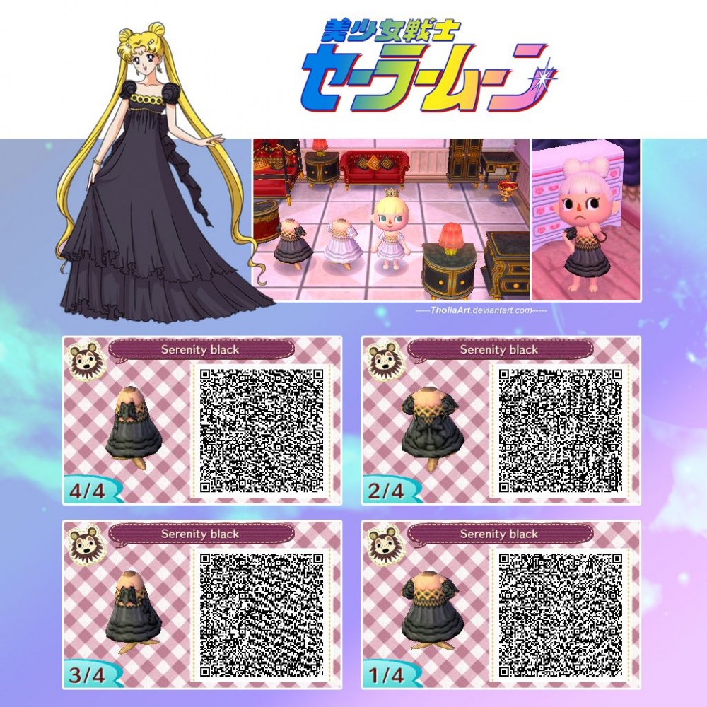 《集合啦!動物森友會》(動物之森)美少女戰士服飾qr code