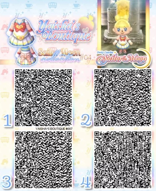 《集合啦!動物森友會》(動物之森)美少女戰士服飾qr code