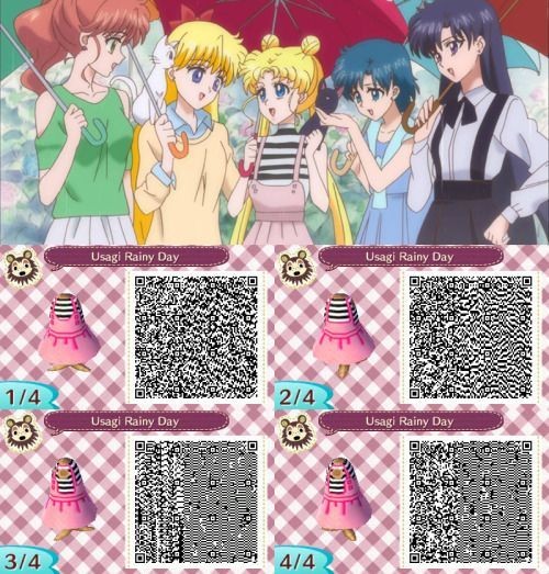 《集合啦!動物森友會》(動物之森)美少女戰士服飾qr code