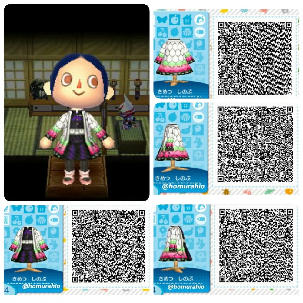 《集合啦!動物森友會》(動物之森)鬼滅之刃服飾qr code