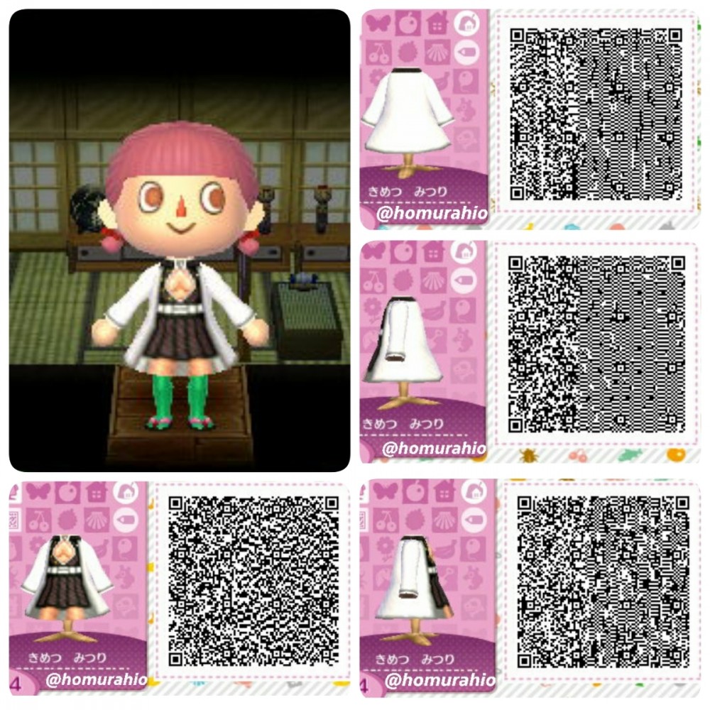 《集合啦!動物森友會》(動物之森)鬼滅之刃服飾qr code