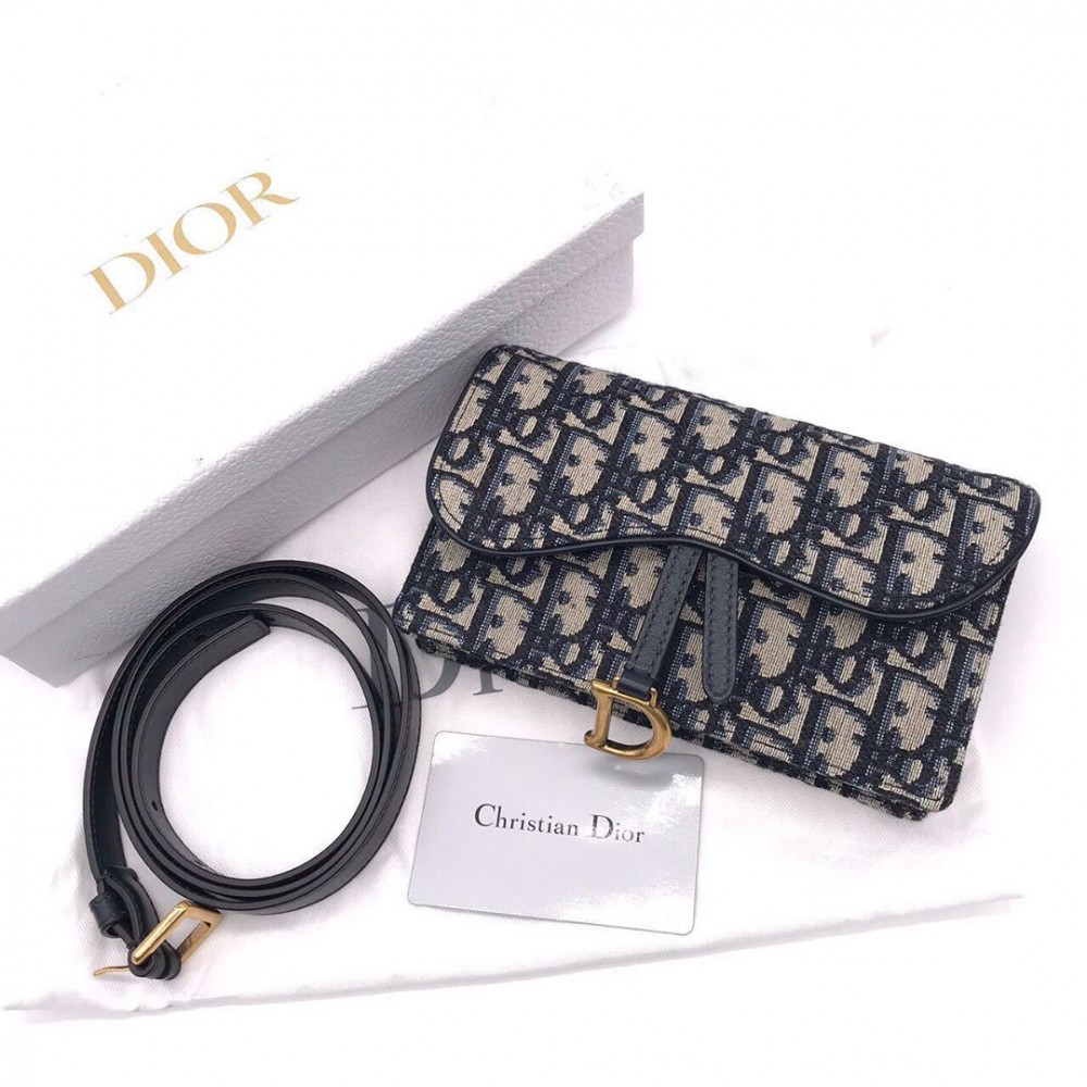 【DIOR手袋2020】OBLIQUE印花馬鞍包WOC