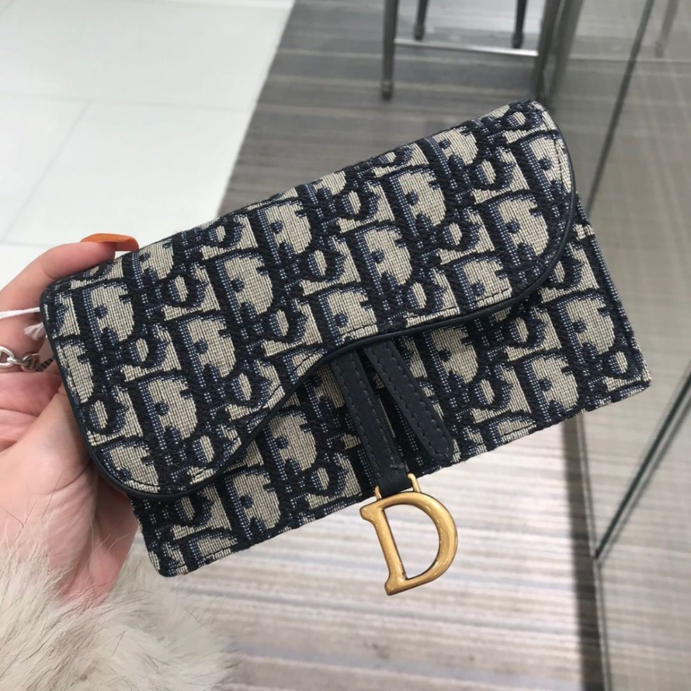 【DIOR手袋2020】OBLIQUE印花馬鞍包WOC
