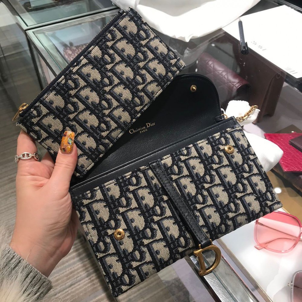 【DIOR手袋2020】OBLIQUE印花馬鞍包WOC