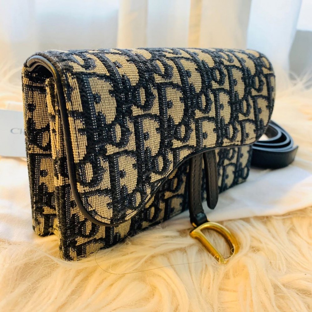 【DIOR手袋2020】OBLIQUE印花馬鞍包WOC