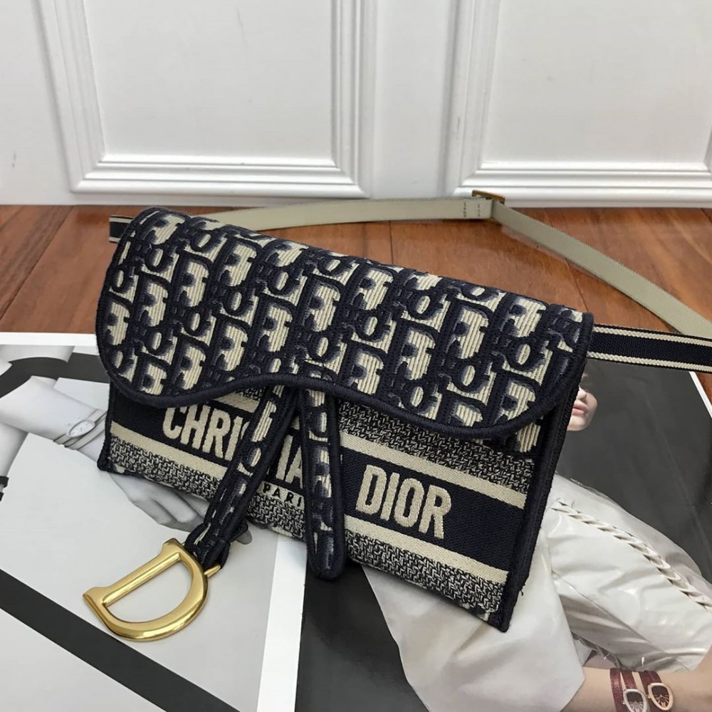 【DIOR手袋2020】OBLIQUE印花馬鞍包