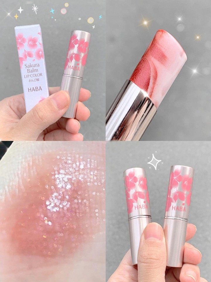 日本HABA櫻花大理石潤唇膏