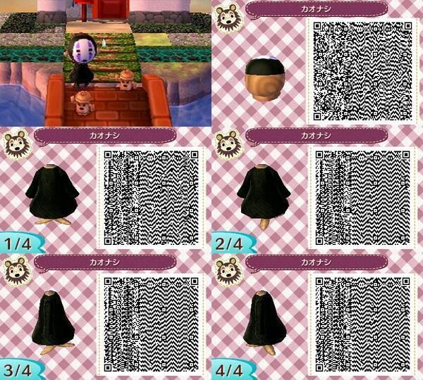 《集合啦!動物森友會》(動物之森)無臉男服飾qr code