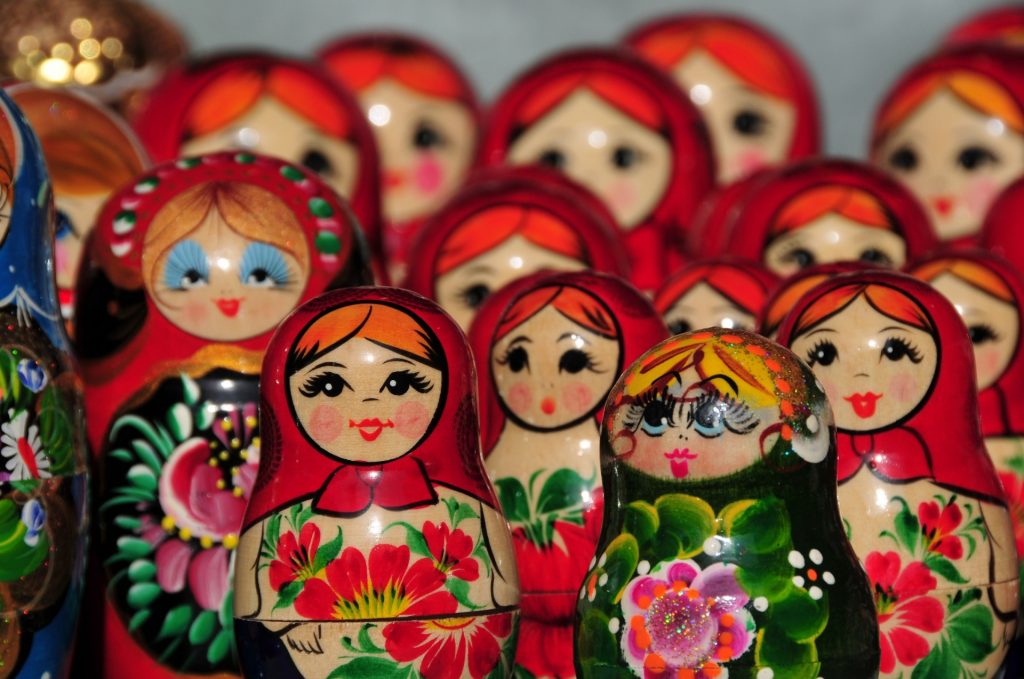 Different kinds of Matryoshka dolls