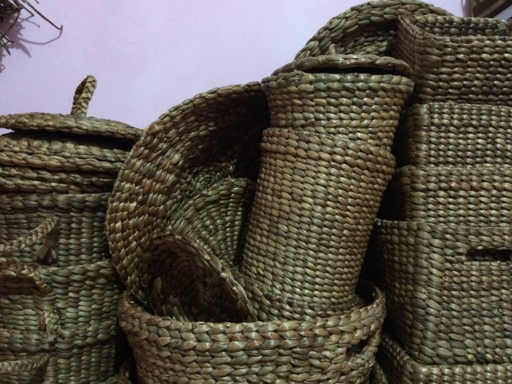 The final products of hyacinth craft from Banyu Biru