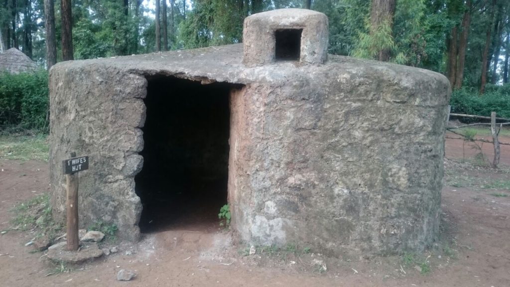 One of the traditional huts at the Bomas of Kenya