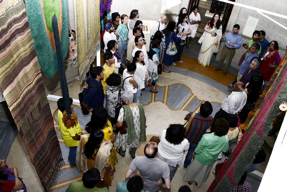People engaged in a gallery talk around special exhibition, National Gallery of Modern Art, Jaipur House, India Gate. (photo curtesy: NGMA)